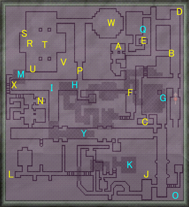 King's Field 2 攻略マップ 教王の地図 第4詰所